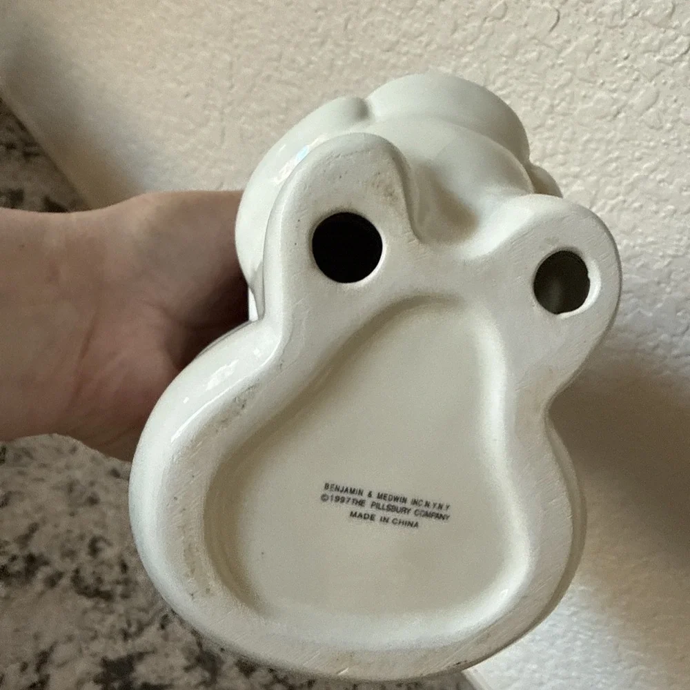 Vintage 1997 Pillsbury Doughboy Ceramic Set Holder,  Napkin Holder  *READ*